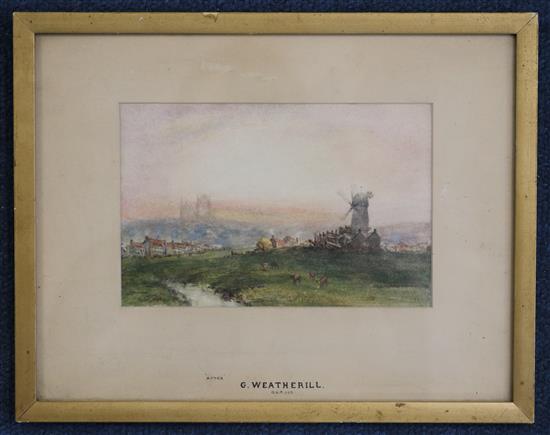 G.H.P. Joy After George Weatherill Whitby Abbey from West Cliffe, 3.75 x 5.75in.